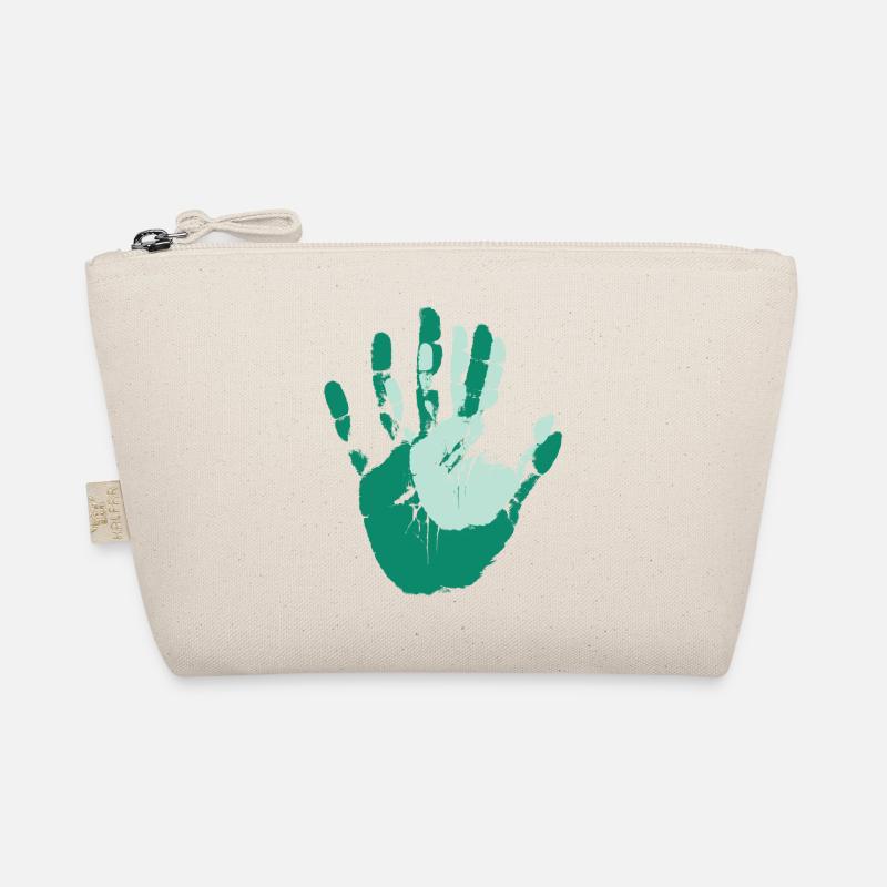 Hand in Hand abdruck Eltern mit Kind Geschenk Bio-Täschchen