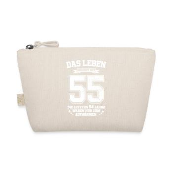 55. Geburtstag Geschenk Das Leben Beginnt Mit 55 - Bio-Täschchen - Natur - Vorne