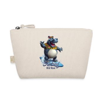 Hippopotame cool avec une planche de surf - surfeur - Trousse biologique - nature - Devant