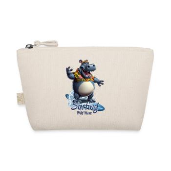 Hippopotame cool avec une planche de surf - surfeur - Trousse biologique - nature - Devant