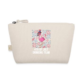 4 juillet Équipe de boisson Drapeau américain Flamant rose - Trousse biologique - nature - Devant
