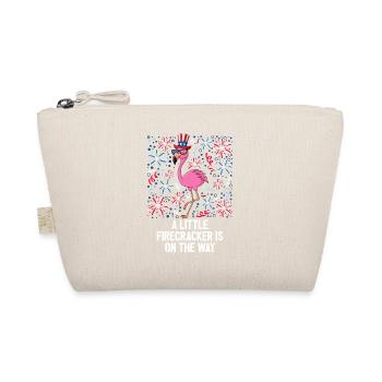 4th Of July Little Firecracker On The Way US Flag - Organic Pouch - nature - Front