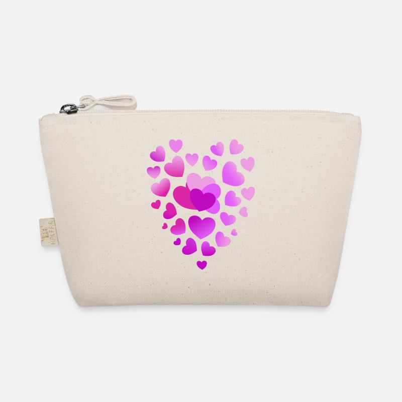 pink hearts pink heart Organic Pouch