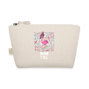 4th Of Juillet Boom Ya’ll Flamingo US Flag Patriotic - Trousse biologique - nature - Devant