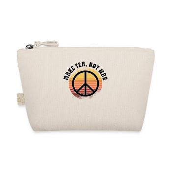 Hippie Peace Sign Peace Flowers Flower Child - Organic Pouch - nature - Front