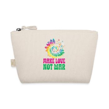 Hippie Peace Sign Peace Flowers Flower Child - Organic Pouch - nature - Front