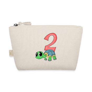 2 birthday 2 years old with animal motif - two - Organic Pouch - nature - Front