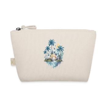 Serene Tropical Waters watercolor painting - Organic Pouch - nature - Front
