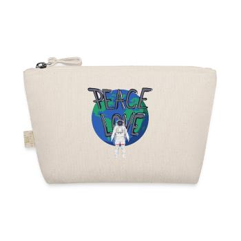 Logo du monde des astronautes Peace Love en gris - Trousse biologique - nature - Devant
