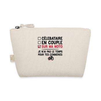 T-shirt Humoristique Célibataire En Couple - Trousse biologique - nature - Devant