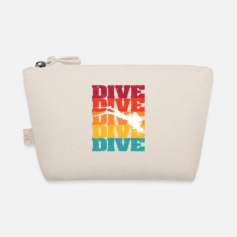 Diving Funny Diving Retro Vintage Ocean Organic Pouch