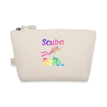 Scuba Girl Lustig Tiefseetauchen Mädchen Taucher - Bio-Täschchen - Natur - Vorne