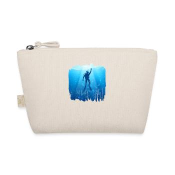 Diving Silhouette Funny Snorkeling Ocean Diving - Organic Pouch - nature - Front