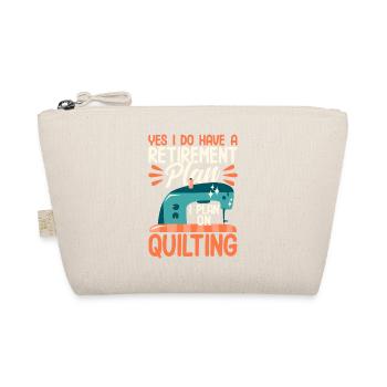 Quilten Geschenk Nähen Stricken Quilter - Bio-Täschchen - Natur - Vorne