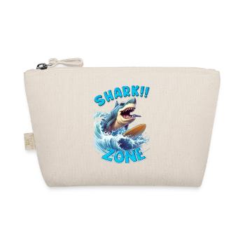 Funny shark with a surfboard - surfer - Organic Pouch - nature - Front