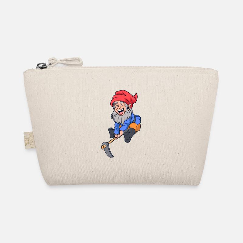 Gartenzwerg mit Hacke Bio-Täschchen