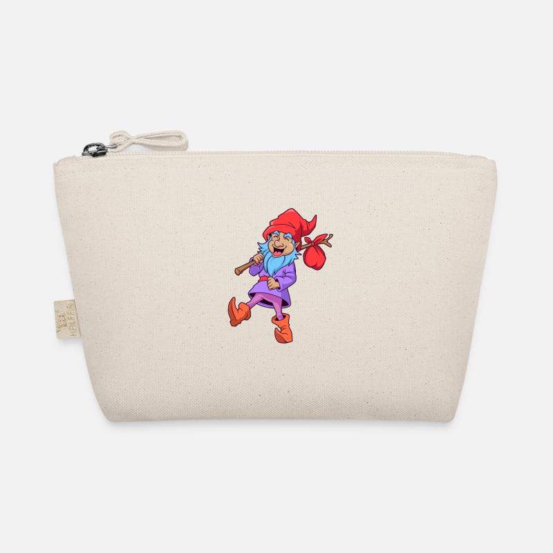 Garden gnome while hiking Organic Pouch