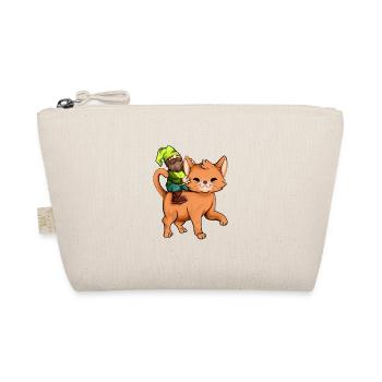 Garden gnome rides cat - Organic Pouch - nature - Front