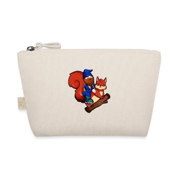 Garden gnome riding squirrel - Organic Pouch - nature - Front