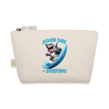Funny shark with a surfboard - surfer - Organic Pouch - nature - Front