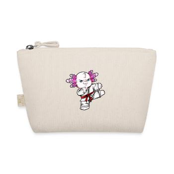 Comic Axolotl makes karate - Organic Pouch - nature - Front