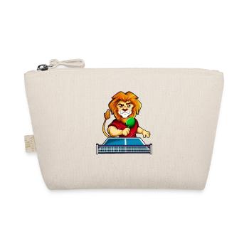 Cartoon lion playing table tennis - Organic Pouch - nature - Front