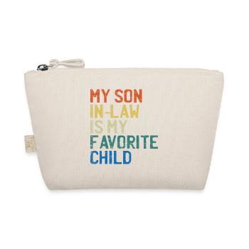 My Son-In-Law: The Favorite Child" Retro Vintage - Organic Pouch - nature - Front