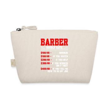 Barber Hourly Rate - Organic Pouch - nature - Front