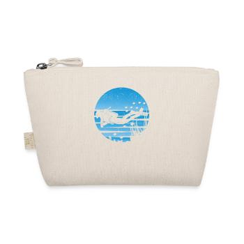 Retro Scuba Diver Silhouette Vintage Underwater - Organic Pouch - nature - Front