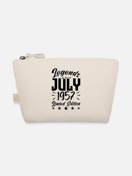 Geboren im Juli 1957. Geburtstagsgeschenk. - Bio-Täschchen - Natur - Vorne