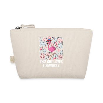 4th of July Ce gars aime les feux d’artifice USA Flamingo - Trousse biologique - nature - Devant