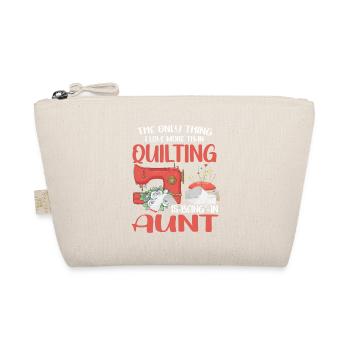 Quilten Geschenk Nähen Stricken Quilter - Bio-Täschchen - Natur - Vorne
