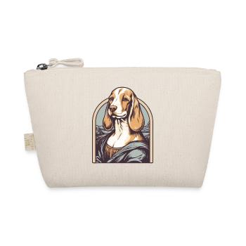 Lisa painting parody with a beagle dog - Organic Pouch - nature - Front