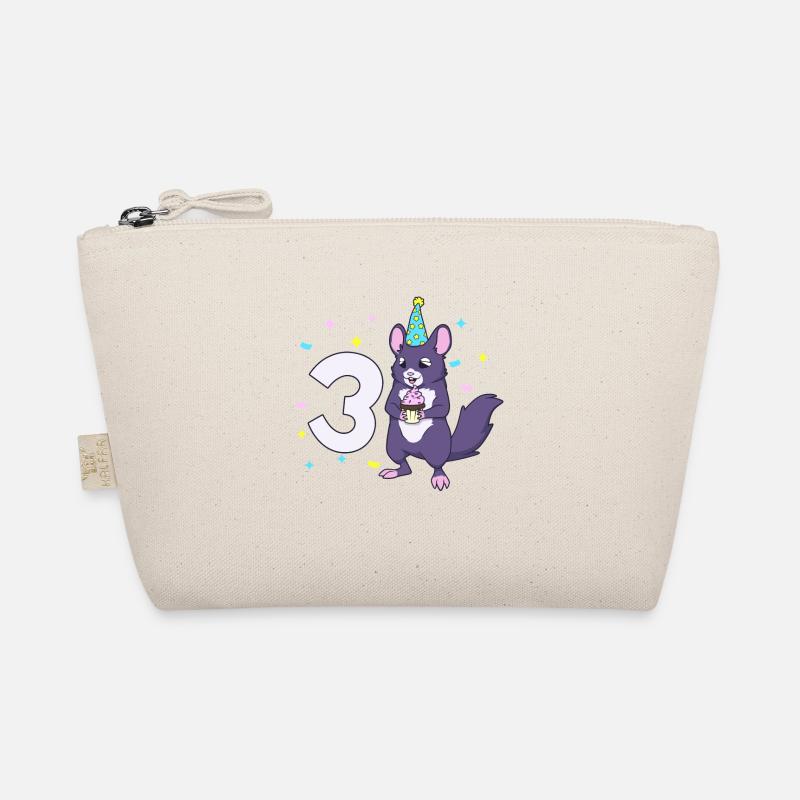 With chinchilla - children's birthday 3 years Organic Pouch