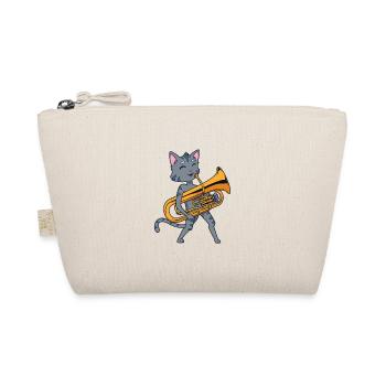 Chat de dessin animé jouant de l’euphonium - Trousse biologique - nature - Devant