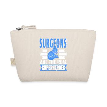 Surgeons Are The Real Superheroes Retro Funny - Organic Pouch - nature - Front