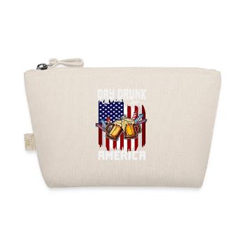 4th Of July Day Drunk For America US Flag Freedom - Bio-Täschchen - Natur - Vorne