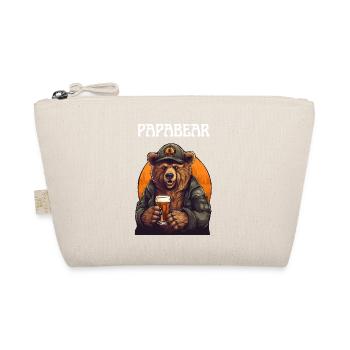 Papa Bear proud Daddy proud dad - Organic Pouch - nature - Front