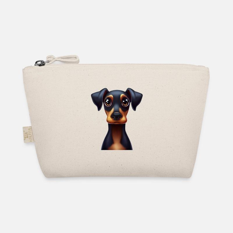 Verspieltes Dobermann-Pinscher-Design Bio-Täschchen