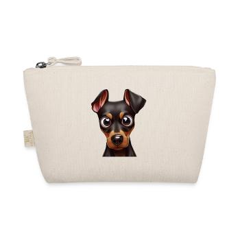 Lovable Doberman Pinscher Sketch - Organic Pouch - nature - Front