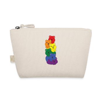 Rainbow Flag Pride LGBTQ Cute Quokka Stack - Organic Pouch - nature - Front