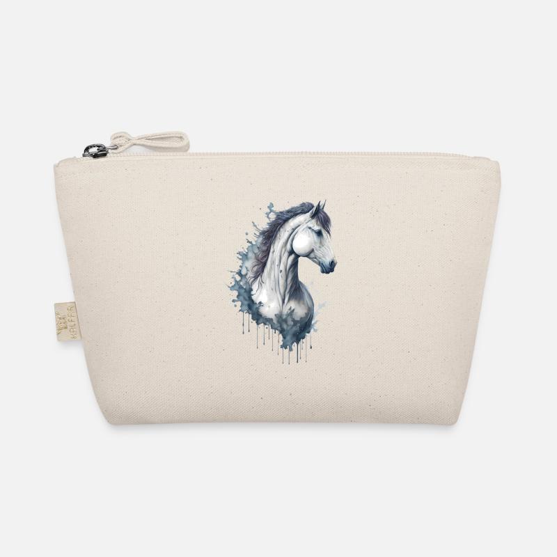 Anmutiges elegantes Aquarellpferd Bio-Täschchen