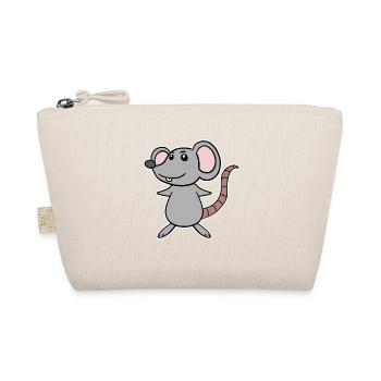 Mouse Cartoon - Organic Pouch - nature - Front