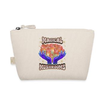 Magical Mushrooms, Psychedelische Pilze, Spruch - Bio-Täschchen - Natur - Vorne