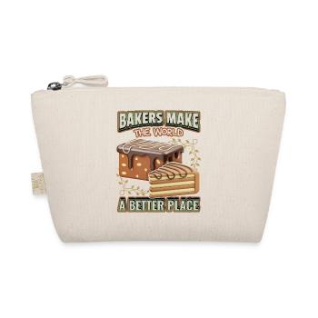 Chocolate cake, funny baker saying with cake - Organic Pouch - nature - Front