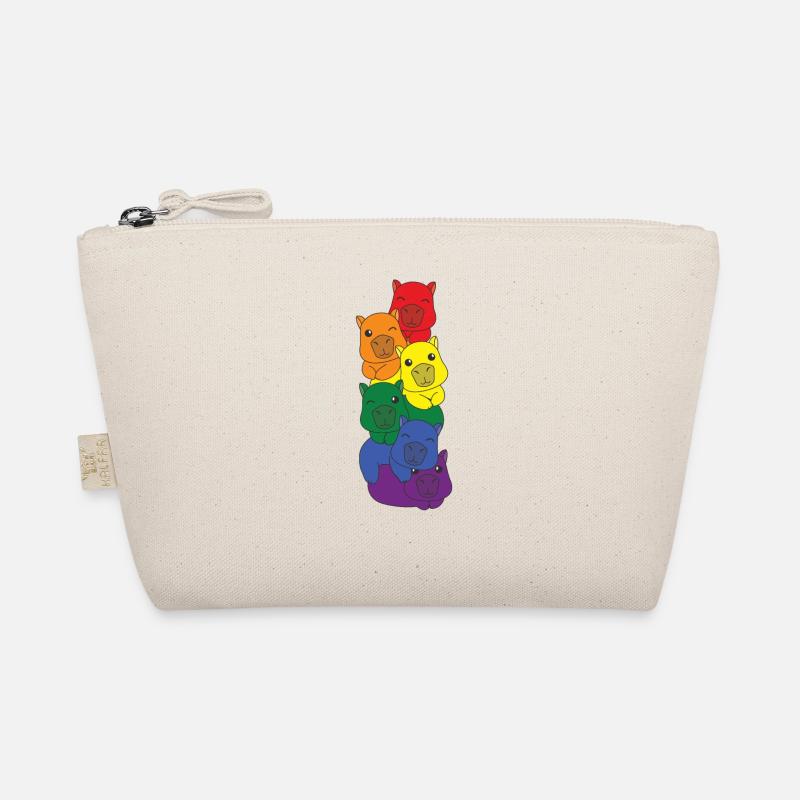 Rainbow Flag Pride LGBTQ Mignon Capybara Stack Trousse biologique