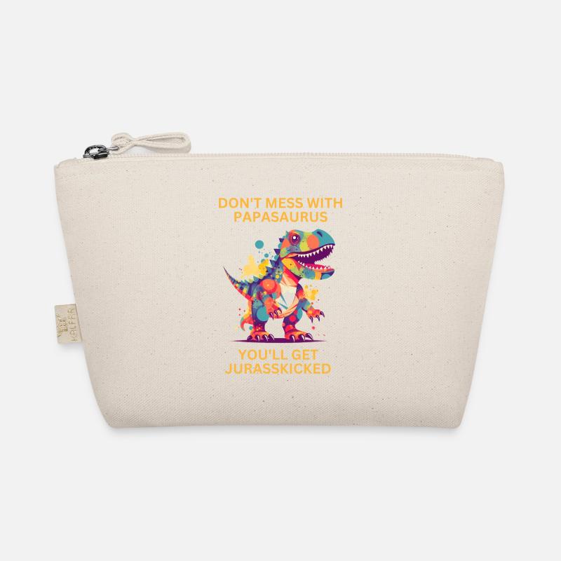 Funny Papa Papasaurus Dino Dinosaur Gift Organic Pouch