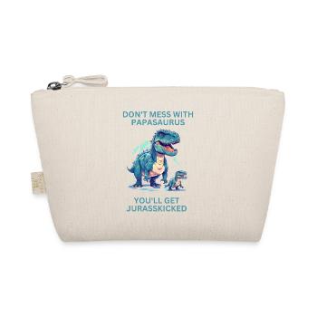 Witziges Papa Papasaurus Dino Dinosaurier Geschenk - Bio-Täschchen - Natur - Vorne