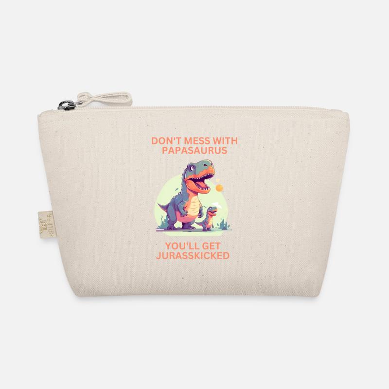 Funny Papa Papasaurus Dino Dinosaur Gift Organic Pouch