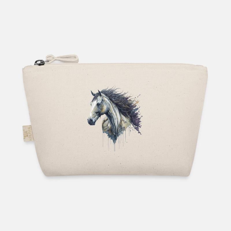 Anmutiges elegantes Aquarellpferd Bio-Täschchen